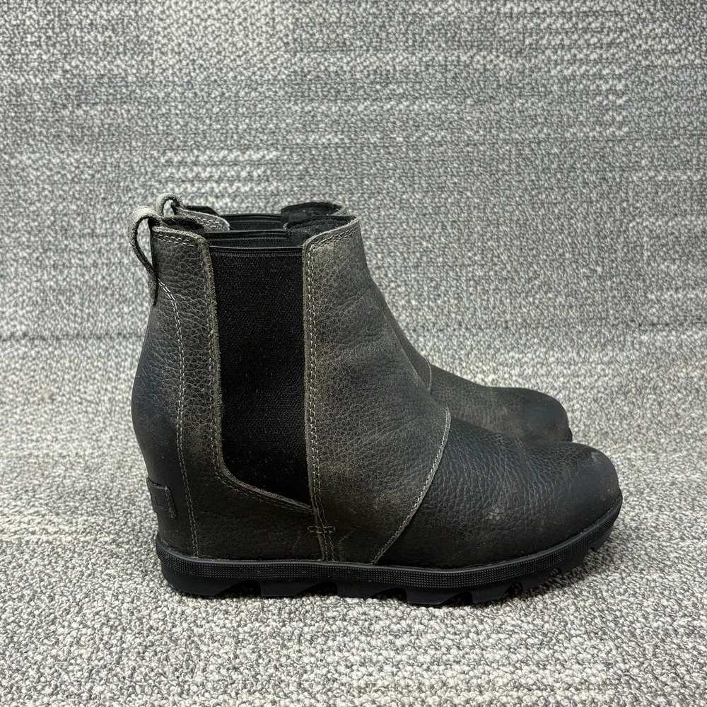 Sorel Joan of Arctic II Chelsea Boots Womens 8.5 Quarry Gray Waterproof Leather